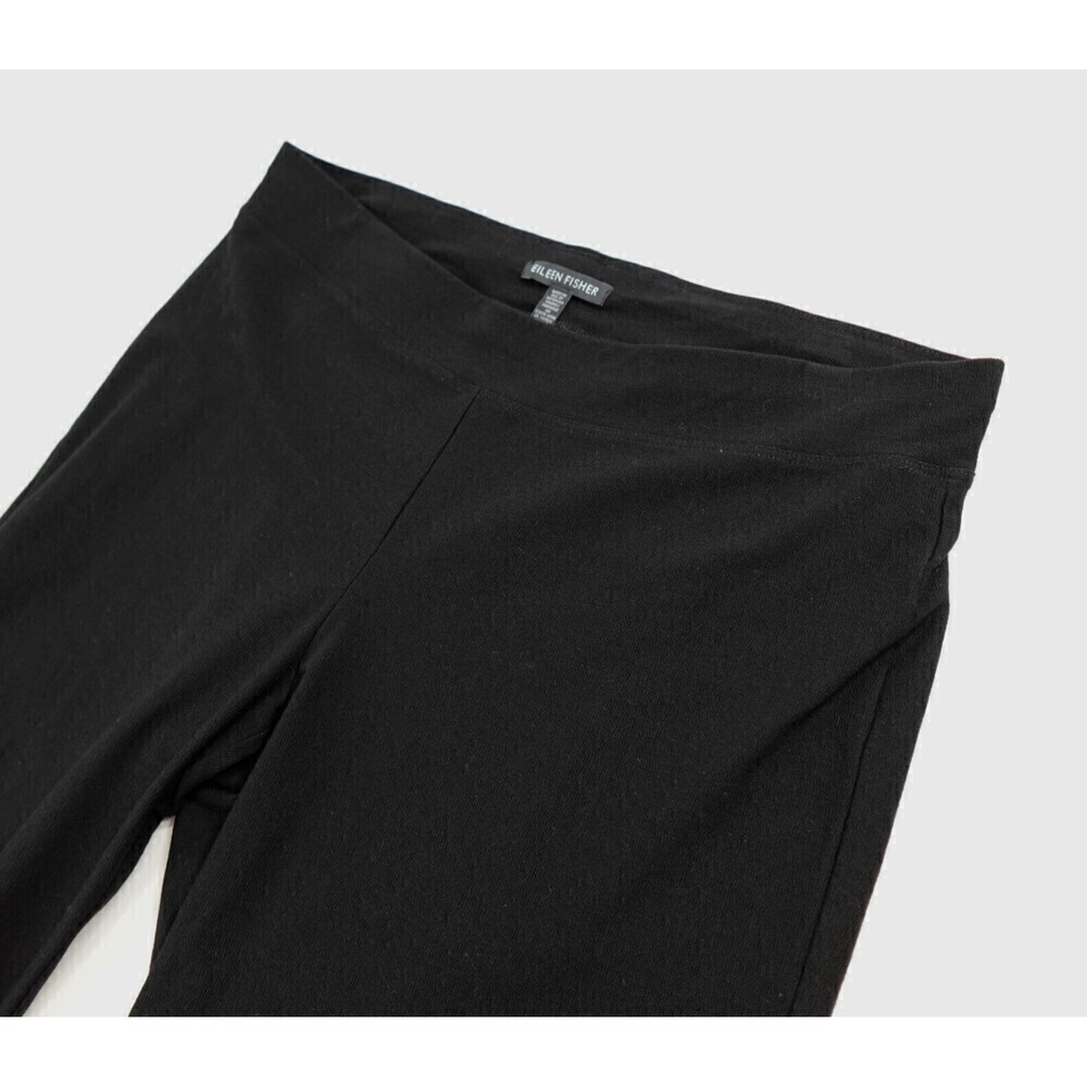Eileen Fisher Washable Stretch Crepe Pants Womens Small Black Ankle Lagenlook - Picture 11 of 14